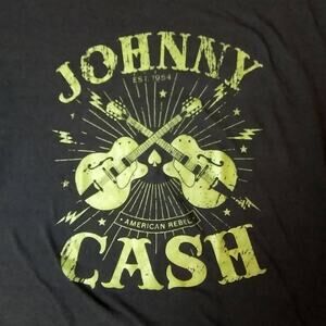 Johnny Cash T-Shirt. Men's XXL. Black.